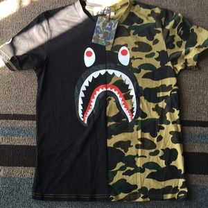 Black and camel Ape t-shirt